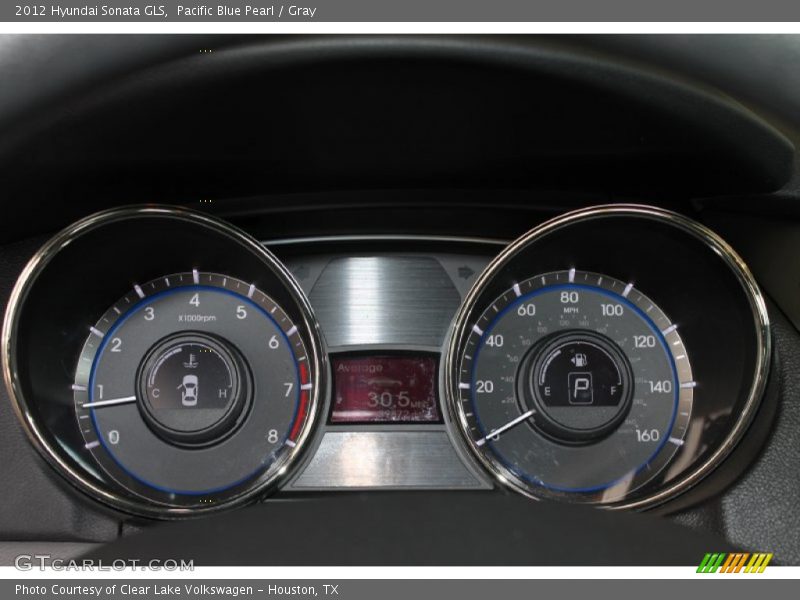 Pacific Blue Pearl / Gray 2012 Hyundai Sonata GLS