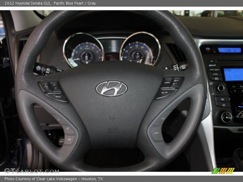 Pacific Blue Pearl / Gray 2012 Hyundai Sonata GLS