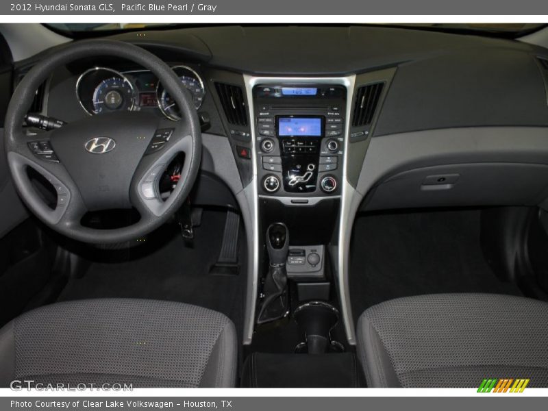 Pacific Blue Pearl / Gray 2012 Hyundai Sonata GLS