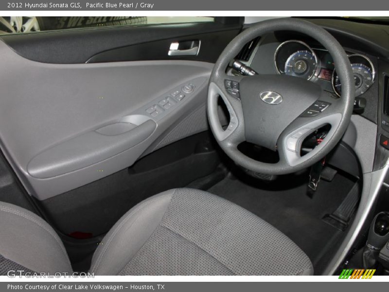 Pacific Blue Pearl / Gray 2012 Hyundai Sonata GLS