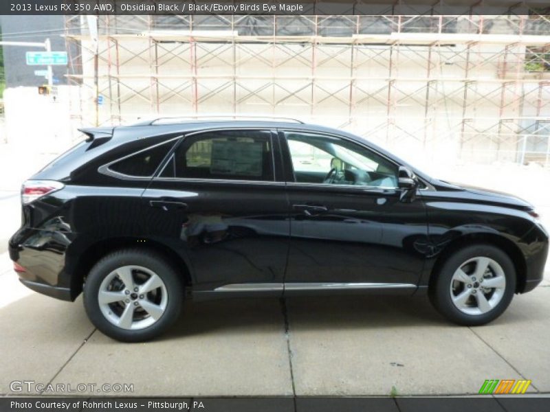 Obsidian Black / Black/Ebony Birds Eye Maple 2013 Lexus RX 350 AWD