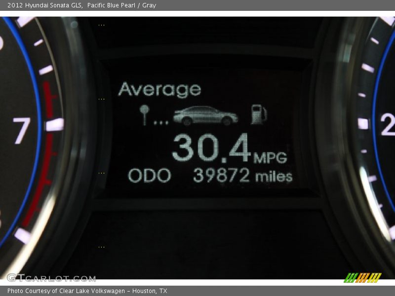Pacific Blue Pearl / Gray 2012 Hyundai Sonata GLS