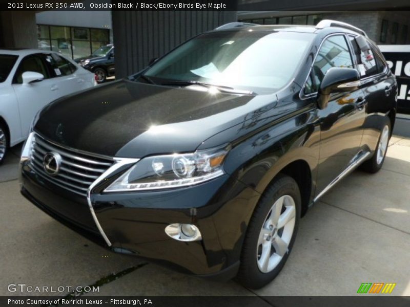 Obsidian Black / Black/Ebony Birds Eye Maple 2013 Lexus RX 350 AWD