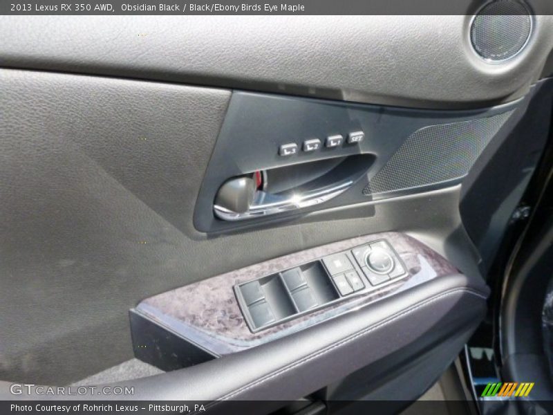 Obsidian Black / Black/Ebony Birds Eye Maple 2013 Lexus RX 350 AWD