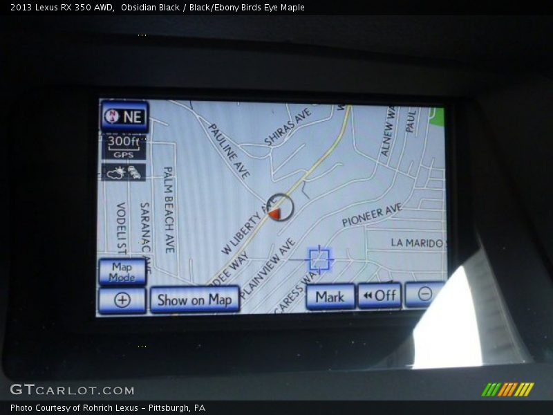 Obsidian Black / Black/Ebony Birds Eye Maple 2013 Lexus RX 350 AWD