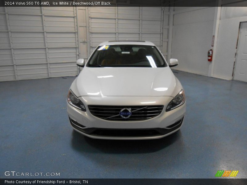 Ice White / Beechwood/Off Black 2014 Volvo S60 T6 AWD