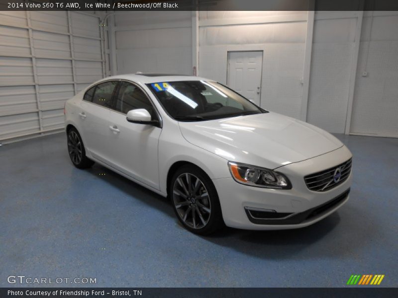 Ice White / Beechwood/Off Black 2014 Volvo S60 T6 AWD