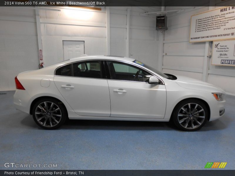 Ice White / Beechwood/Off Black 2014 Volvo S60 T6 AWD