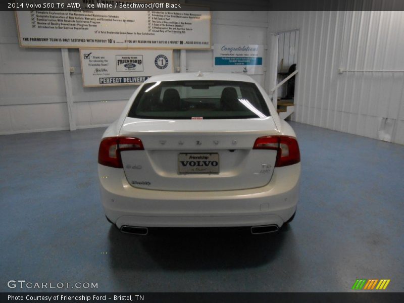 Ice White / Beechwood/Off Black 2014 Volvo S60 T6 AWD