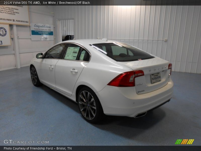 Ice White / Beechwood/Off Black 2014 Volvo S60 T6 AWD