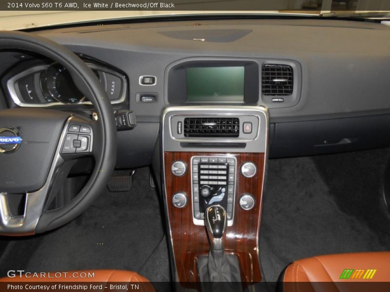 Ice White / Beechwood/Off Black 2014 Volvo S60 T6 AWD