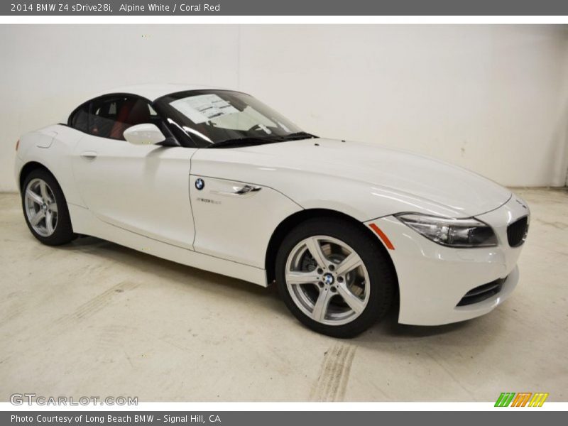 Alpine White / Coral Red 2014 BMW Z4 sDrive28i