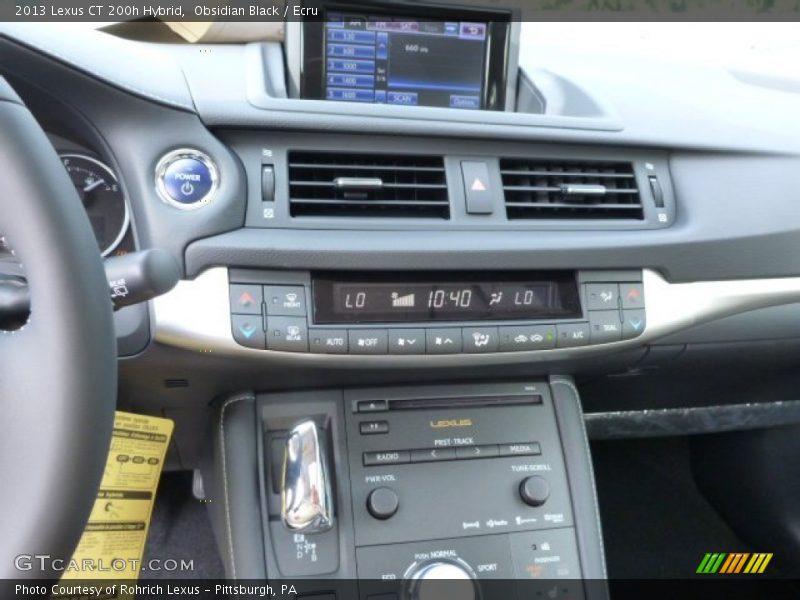 Obsidian Black / Ecru 2013 Lexus CT 200h Hybrid
