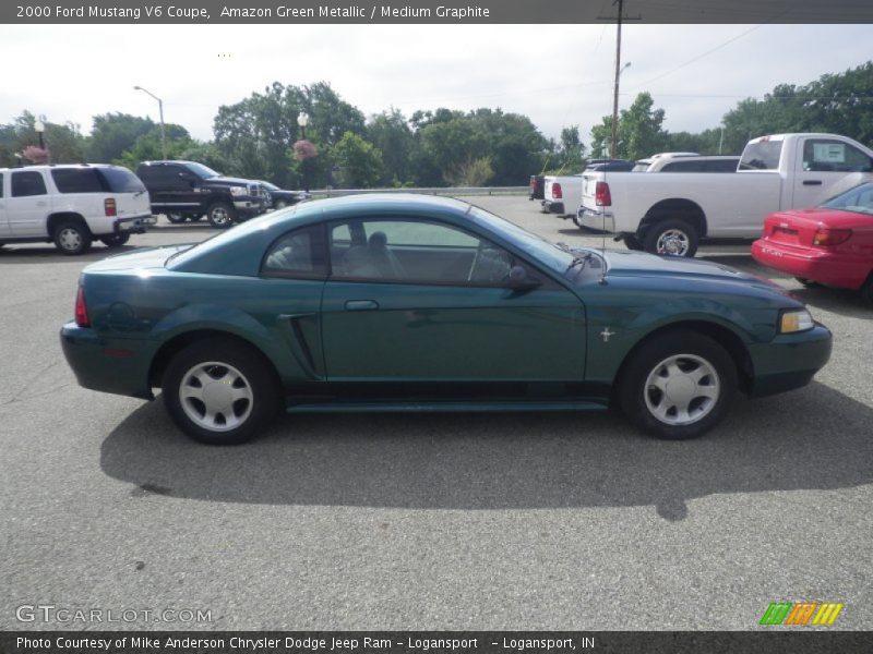 Amazon Green Metallic / Medium Graphite 2000 Ford Mustang V6 Coupe