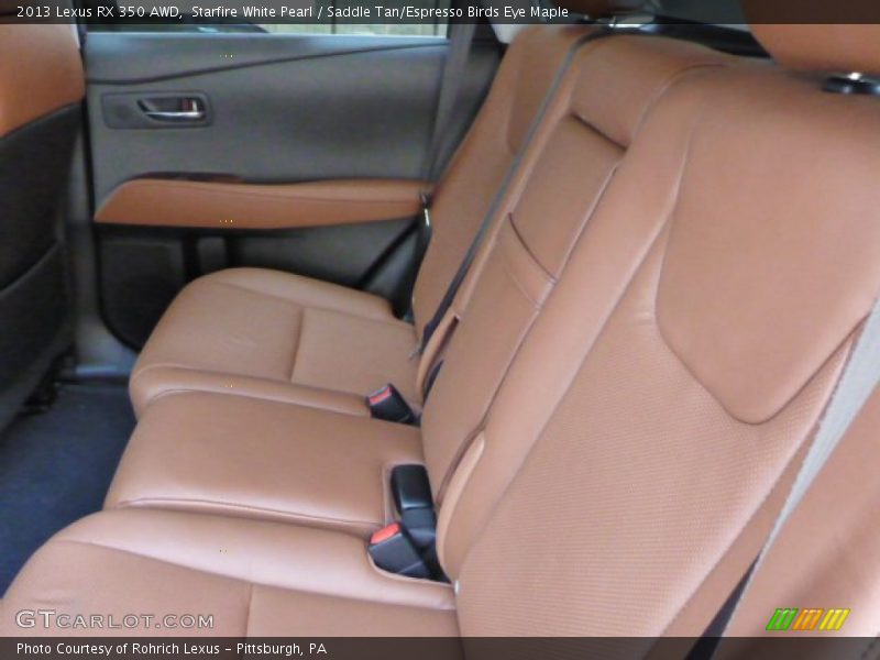 Starfire White Pearl / Saddle Tan/Espresso Birds Eye Maple 2013 Lexus RX 350 AWD