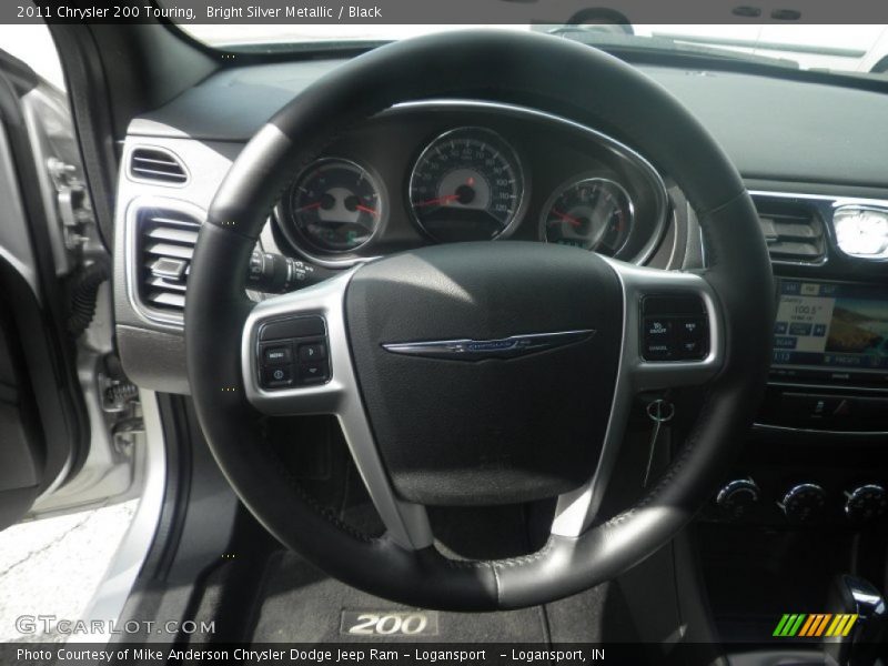 Bright Silver Metallic / Black 2011 Chrysler 200 Touring
