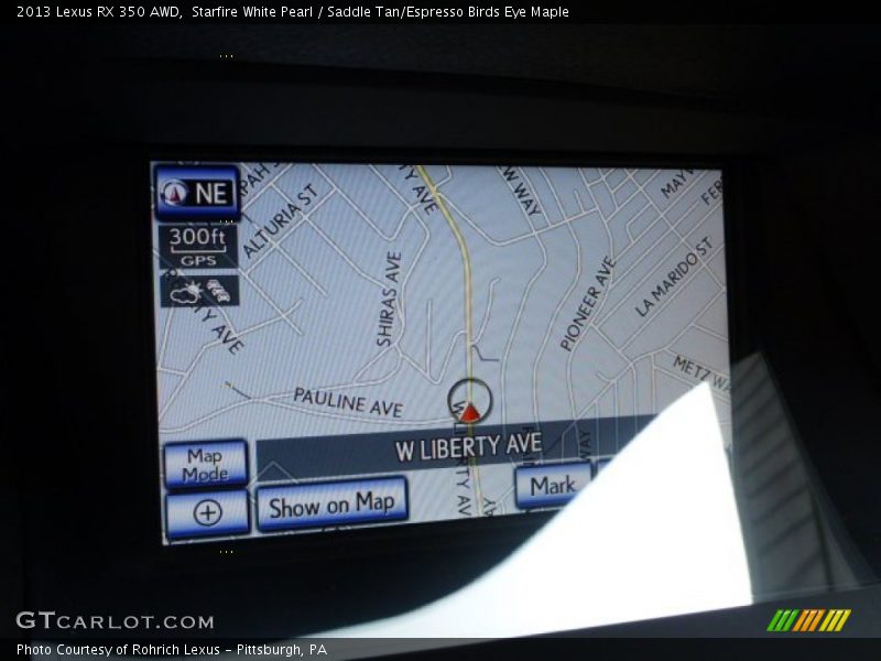 Starfire White Pearl / Saddle Tan/Espresso Birds Eye Maple 2013 Lexus RX 350 AWD