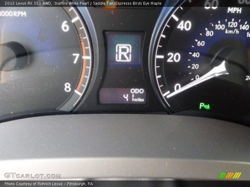Starfire White Pearl / Saddle Tan/Espresso Birds Eye Maple 2013 Lexus RX 350 AWD