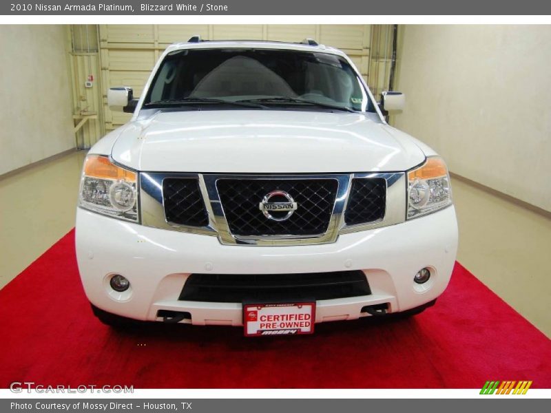 Blizzard White / Stone 2010 Nissan Armada Platinum
