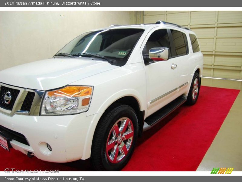 Blizzard White / Stone 2010 Nissan Armada Platinum