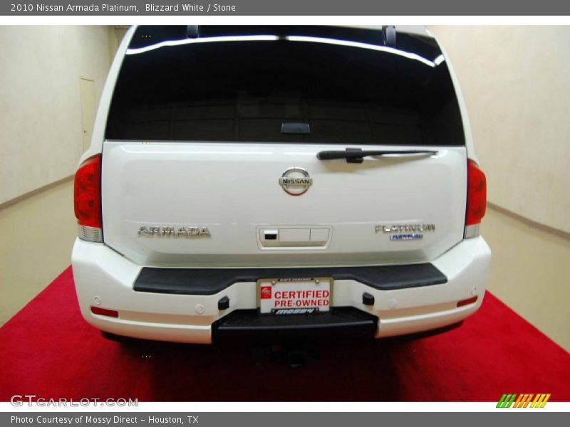Blizzard White / Stone 2010 Nissan Armada Platinum