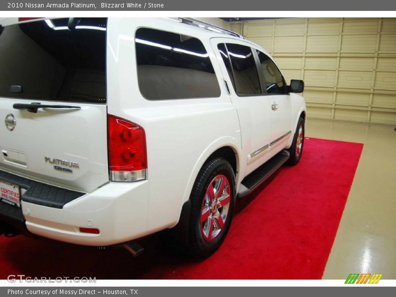 Blizzard White / Stone 2010 Nissan Armada Platinum