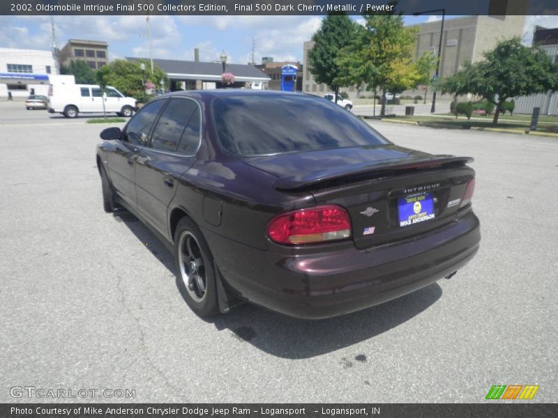 Final 500 Dark Cherry Metallic / Pewter 2002 Oldsmobile Intrigue Final 500 Collectors Edition