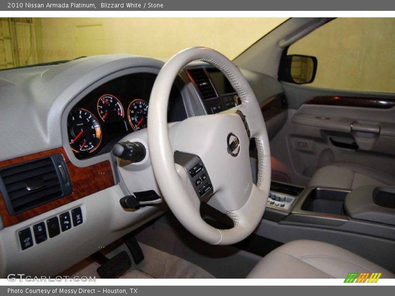 Blizzard White / Stone 2010 Nissan Armada Platinum
