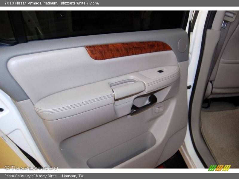 Blizzard White / Stone 2010 Nissan Armada Platinum