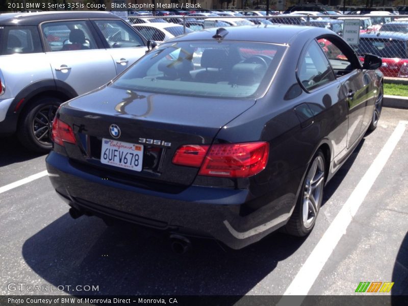 Black Sapphire Metallic / Black 2011 BMW 3 Series 335is Coupe