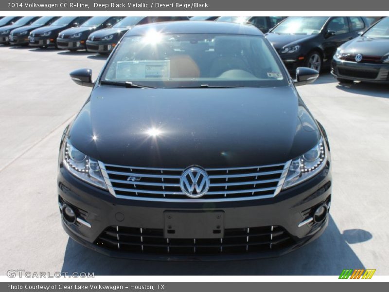 Deep Black Metallic / Desert Beige/Black 2014 Volkswagen CC R-Line