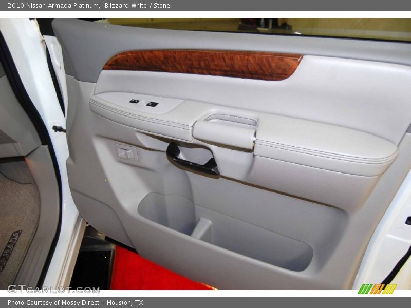 Blizzard White / Stone 2010 Nissan Armada Platinum