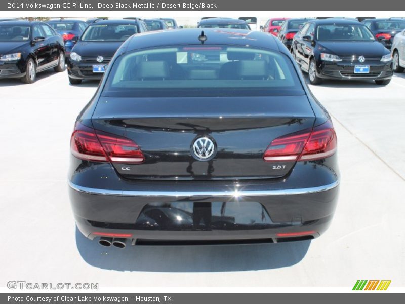 Deep Black Metallic / Desert Beige/Black 2014 Volkswagen CC R-Line