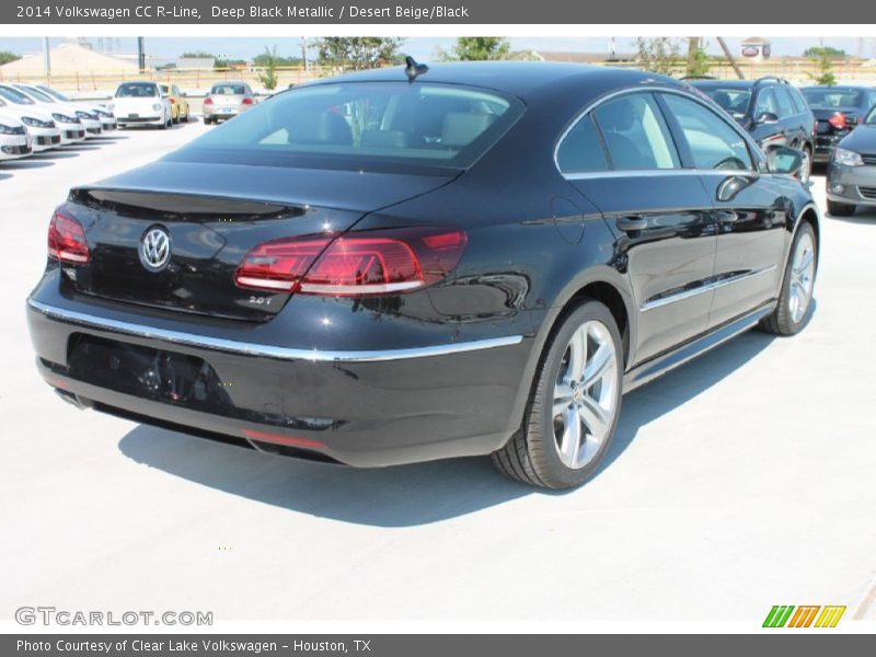 Deep Black Metallic / Desert Beige/Black 2014 Volkswagen CC R-Line