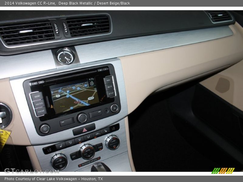Deep Black Metallic / Desert Beige/Black 2014 Volkswagen CC R-Line