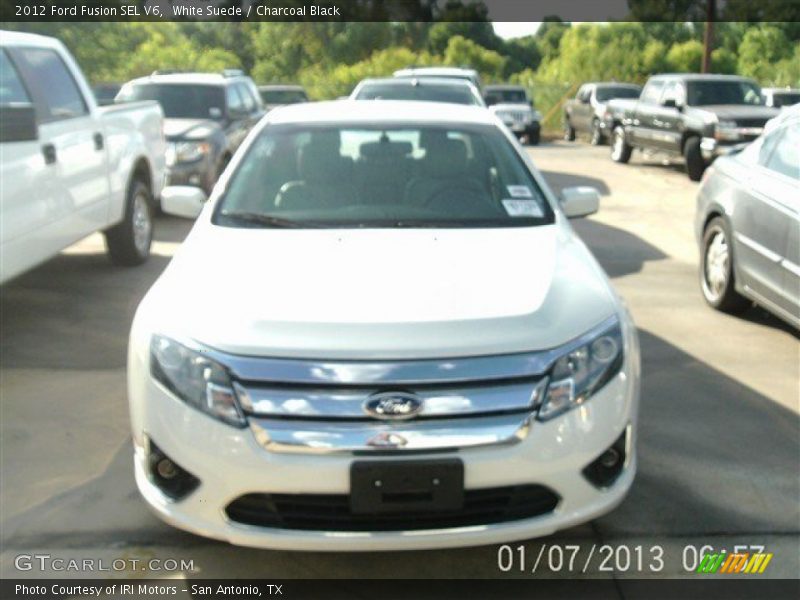 White Suede / Charcoal Black 2012 Ford Fusion SEL V6