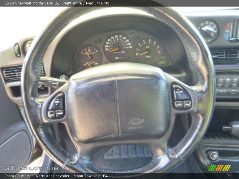 Bright White / Medium Gray 1998 Chevrolet Monte Carlo LS