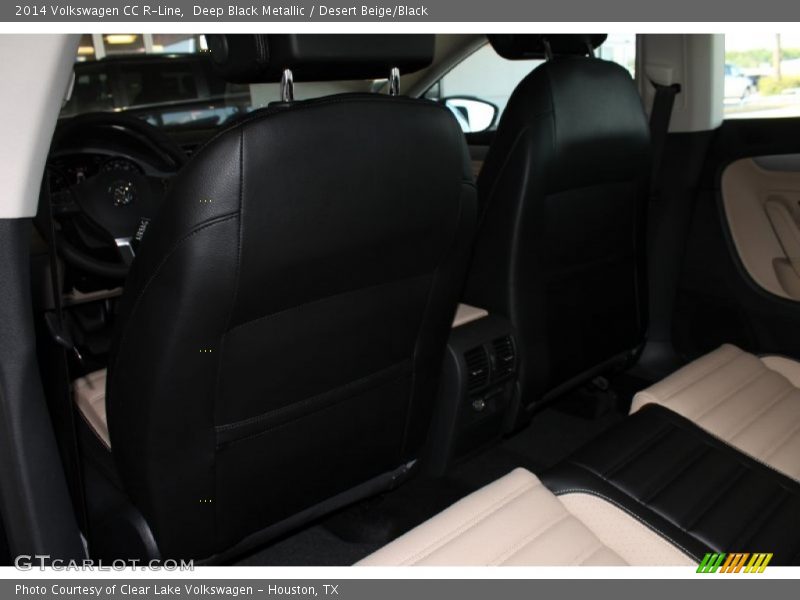 Deep Black Metallic / Desert Beige/Black 2014 Volkswagen CC R-Line