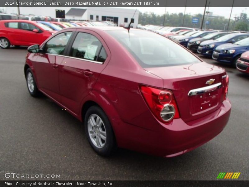 Deep Magenta Metallic / Dark Pewter/Dark Titanium 2014 Chevrolet Sonic LT Sedan