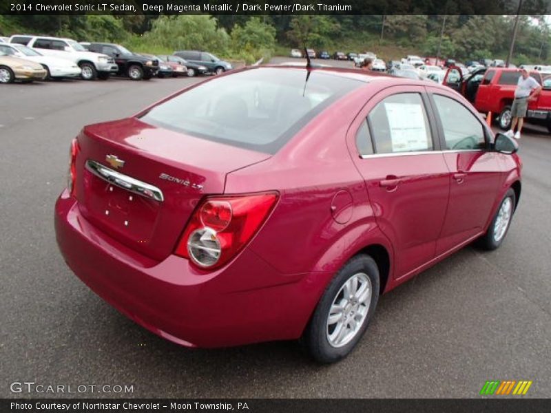 Deep Magenta Metallic / Dark Pewter/Dark Titanium 2014 Chevrolet Sonic LT Sedan