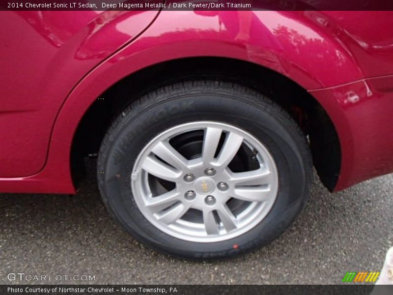 Deep Magenta Metallic / Dark Pewter/Dark Titanium 2014 Chevrolet Sonic LT Sedan