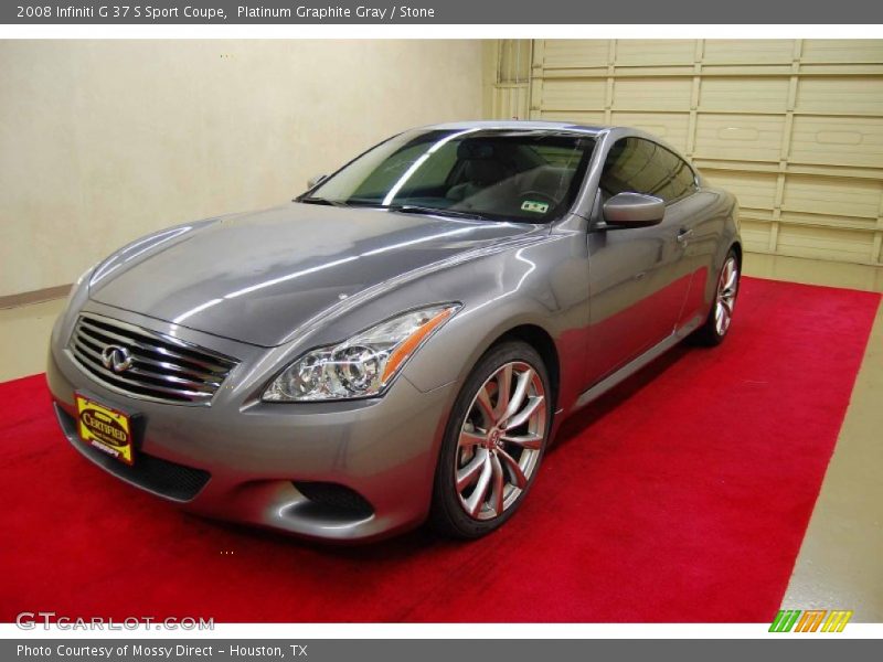 Platinum Graphite Gray / Stone 2008 Infiniti G 37 S Sport Coupe