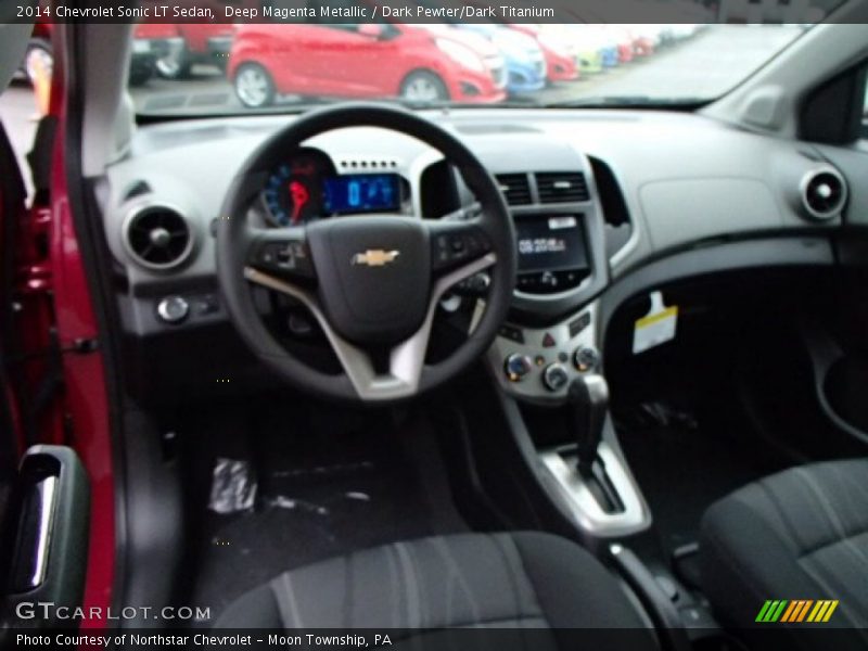 Deep Magenta Metallic / Dark Pewter/Dark Titanium 2014 Chevrolet Sonic LT Sedan