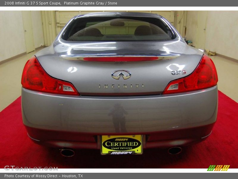 Platinum Graphite Gray / Stone 2008 Infiniti G 37 S Sport Coupe