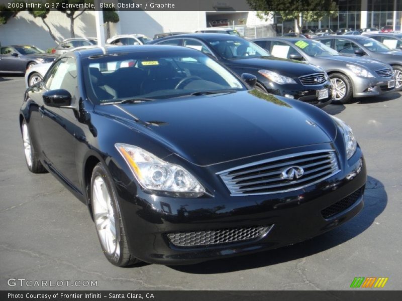 Black Obsidian / Graphite 2009 Infiniti G 37 Convertible