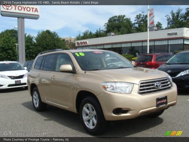 Sandy Beach Metallic / Sand Beige 2010 Toyota Highlander V6 4WD
