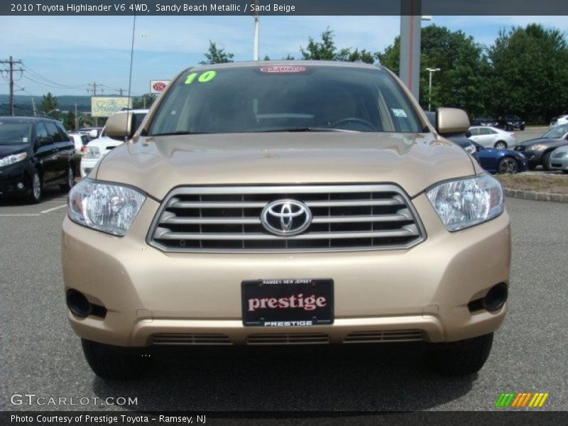 Sandy Beach Metallic / Sand Beige 2010 Toyota Highlander V6 4WD