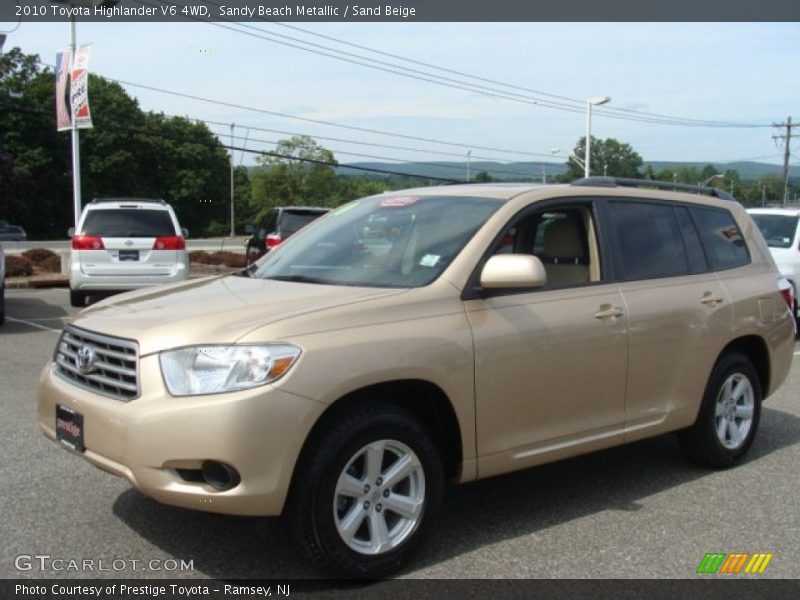 Sandy Beach Metallic / Sand Beige 2010 Toyota Highlander V6 4WD