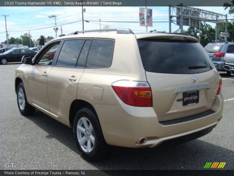 Sandy Beach Metallic / Sand Beige 2010 Toyota Highlander V6 4WD