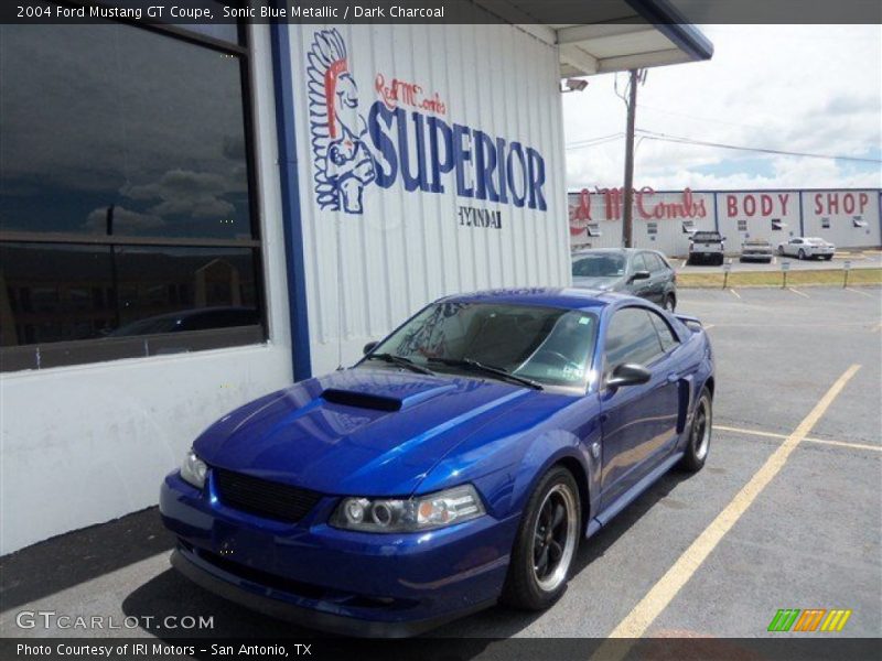Sonic Blue Metallic / Dark Charcoal 2004 Ford Mustang GT Coupe